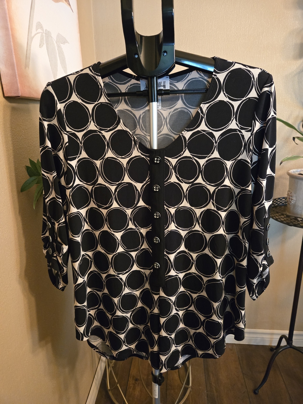 Joseph Ribkoff Circle-Print  Top